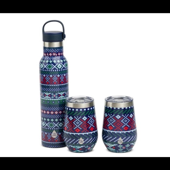 TAL Stainless Steel 26 fl oz Merlot Bottle and 12 fl oz Wine Tumbler, 3 Pc Set - Picture 3 of 4